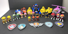 PAW Patrol Toy Lot 31 Spin Master Figures Vehicles Badges Chase Marshall Rubble