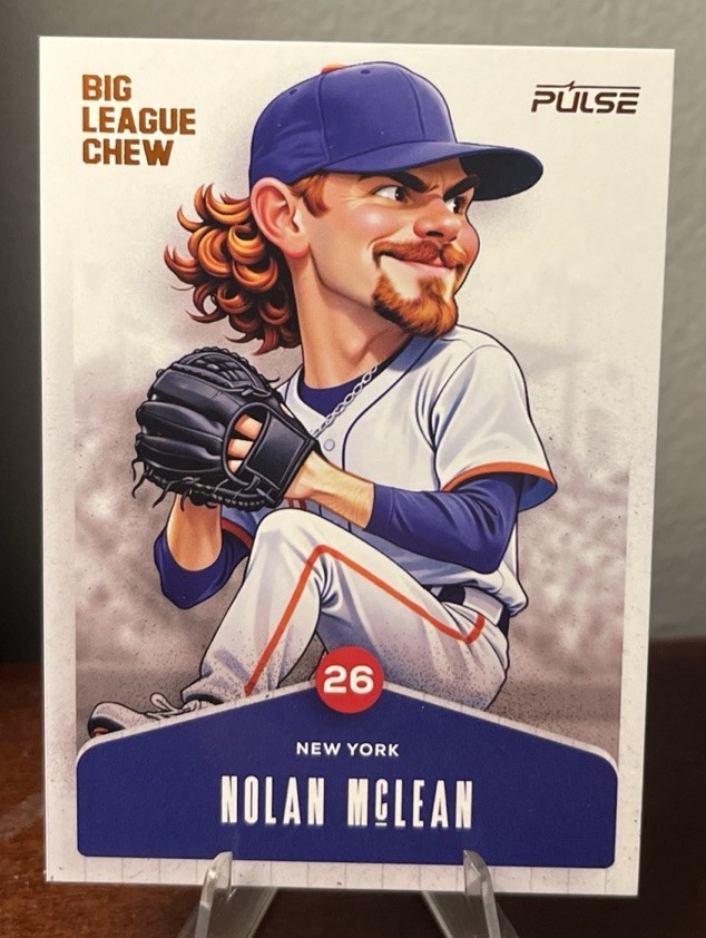 2026 Pulse Big League Chew Nolan Mclean Game Face SSP/29 #GF-NM New York Mets