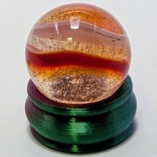 Peltier Glass Company Rainbo marble, "Sunset" Beautiful Wet Mint .62"