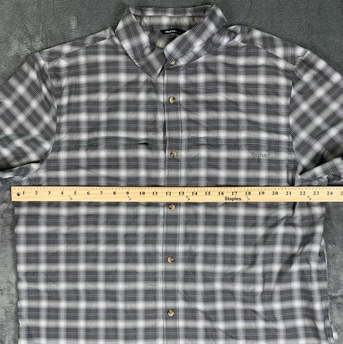Rohan Shirt Men's XL Zenith Long Sleeve Shirt Gray Check Sun Protective - Picture 7 of 8