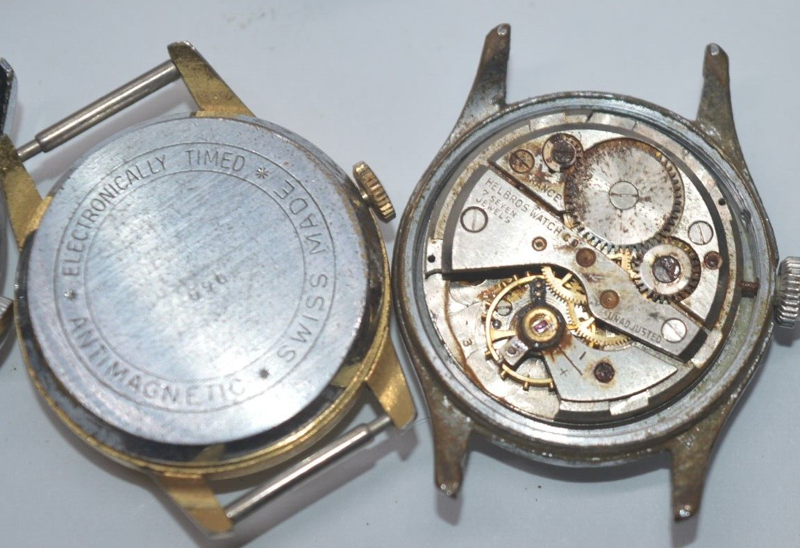 10 VTG Mens wind up watches **HELBROS*BENRUS**LORD ELBAN**TIMEX**BERCO