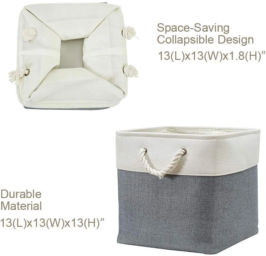 Foldable Storage Cube Basket Bin Cloth Baskets Shelves Cubby Organizers 13×13×13 - Image 4 of 4