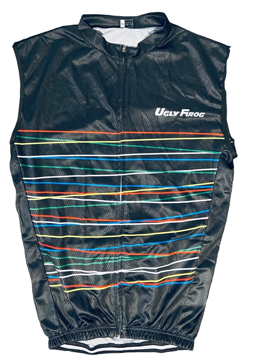 Ugly Frog Black Cut Off Jersey For Cycling Size Large Unisex