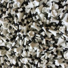 New 2 3/4" Pride Evolution Performance PTS White Black Striped 2.75 Golf Tees