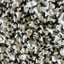 New 2 3/4" Pride Evolution Performance PTS White Black Striped 2.75 Golf Tees