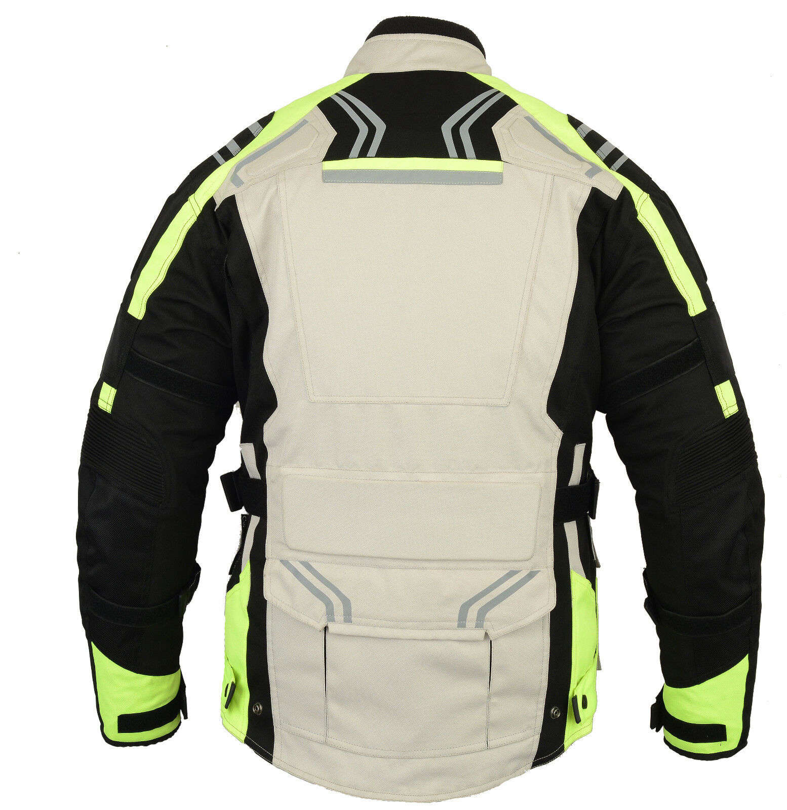 Australian Bikersgear Men Motorcycle Motorbike Adventure HiViz Waterproof Jacket Super opłacalna, wysoka jakość