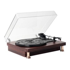 Vintage Retro Vinyl Record Player Built-in Speakers Bluetooth PVC Dust Cover