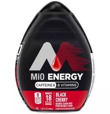MiO Energy Water Enhancer Black Cherry With Caffeine - 1.62 Oz - Pack of 6