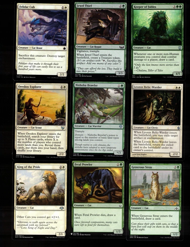 CATS!-100 Card Magic the Gathering Commander Deck-Rares-Mythics-MTG-Arahbo - Image 3 of 4