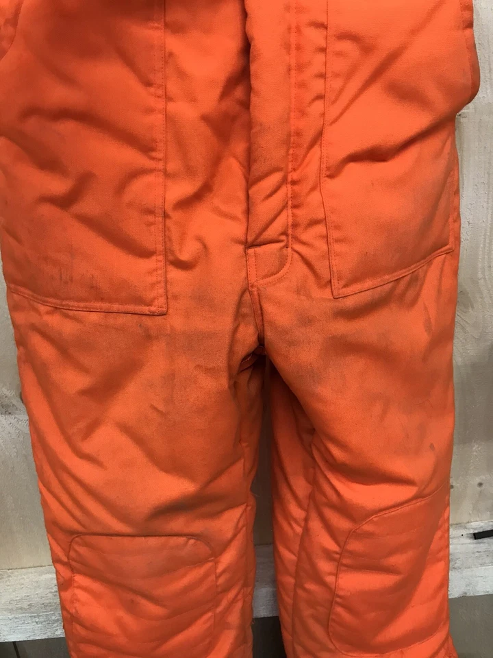 Winchester Snow Pants Men's L Blaze Orange Hunting Snowpants Used Reinforce Knee - Image 3 of 4