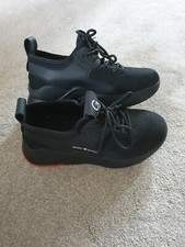 Image of Black And Red Safety Steel Toe Cap Safety Trainers Size 4 New