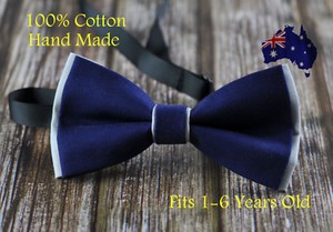 Boy Kids Baby 100/% Cotton Baby Blue Bow Tie Bowtie Party Wedding 1-6 Years Old