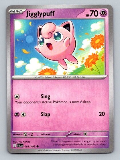 2023 Pokemon Card Paldea Evolved Jigglypuff 83/193