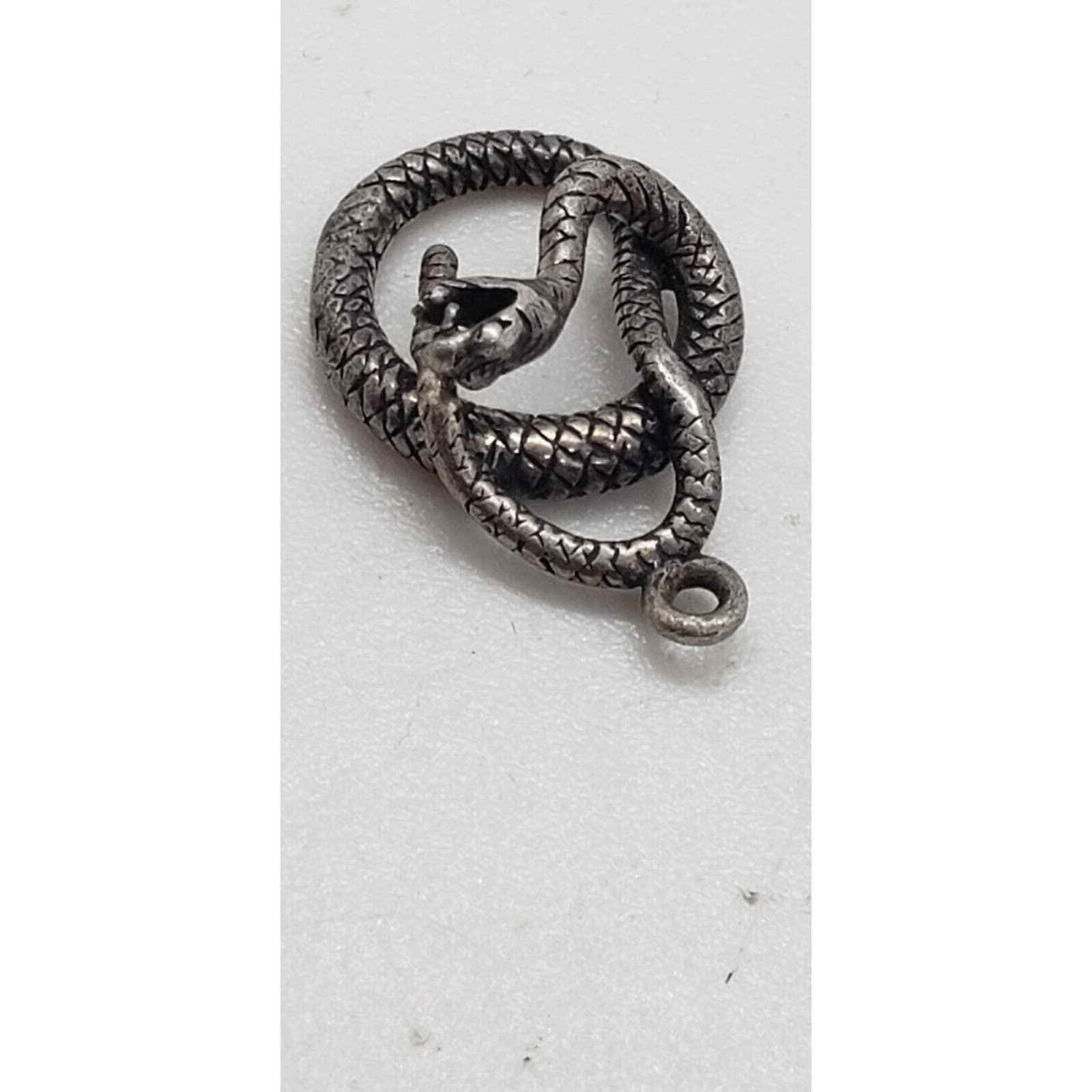 Coiled Snake Pendant Solid 925 Sterling Silver Se… - image 7