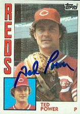 Ted Power autographed Baseball Card (Cincinnati Reds) 1984 Topps #554