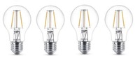 4X Philips Led Filament Birne E27 Warmweiß 4,3W = 140 470Lm Eek:F (Spektrum A-G)