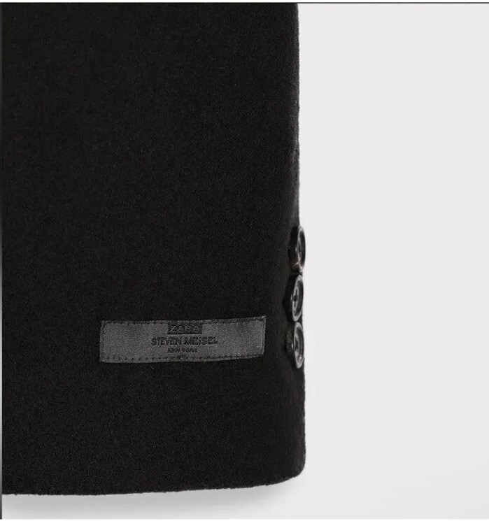 Zara Black Oversized Menswear Style Coat Jacket STEVEN Zara Black Oversized Menswear Style Coat Jacket STEVEN