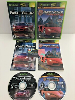 Project Gotham Racing 1+2 Microsoft Xbox 360 Video Game Lot Complete in Box CIB!