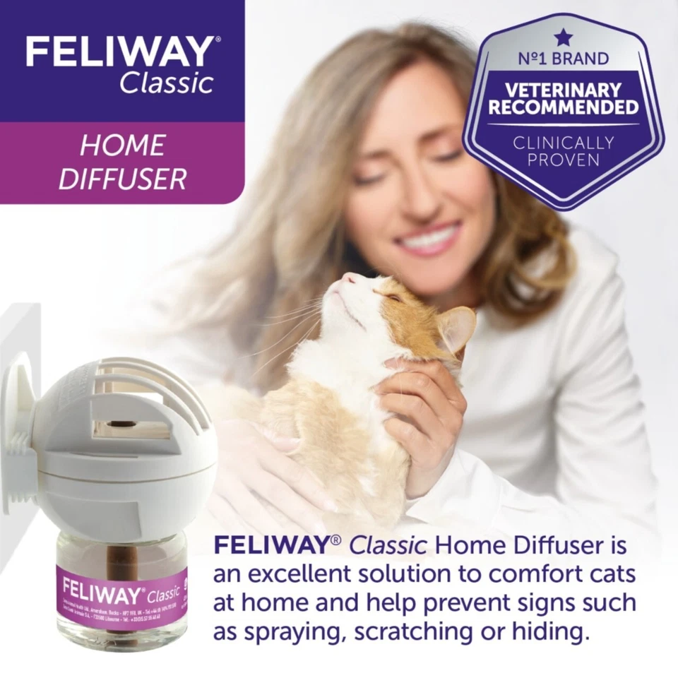 FELIWAY Classic Diffuser & 30 Day 48ml Refill Comforts Cats Helps Stress/Anxiety - Image 2 of 4