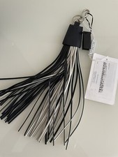 New And Authentic Max Mara Exclusive Leather Tassel Keyring, Msrp $210.00 Italy