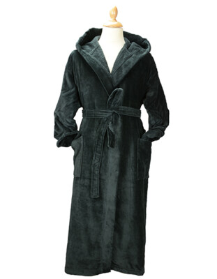 A&R DeLuxe Velour Bathrobe With Hood 5 Farben XS bis XXL AR029 (C)