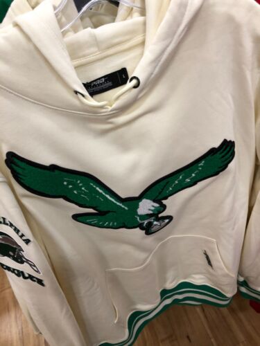 PHILADELPHIA EAGLES HOODY MENS PRO STANDARD BEIGE/KELLY GREEN - Picture 2 of 7