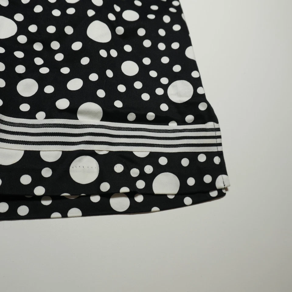 Larry Levine Skort Size 10 Stretch Sport Black Polka Dot w/ Stripe Lace Contrast - Image 3 of 4
