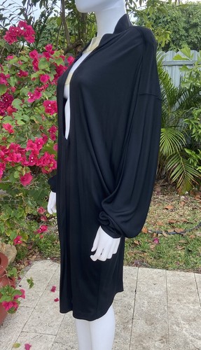 Vintage Thierry Mugler black dress plastic straps. 48 USA 14 - Picture 3 of 6