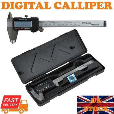 6 INCH DIGITAL VERNIER CALIPER 150MM STAINLESS STEEL MICROMETER ELECTRONIC TOOL