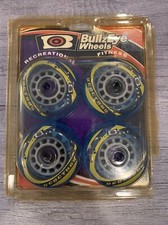 Vintage BullzEye Wheels Reactors 72mm Inline Skates Roller Blades 1998