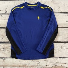 Polo Ralph Lauren Royal Blue Active Tech Long Sleeve T-Shirt Size Boys Medium