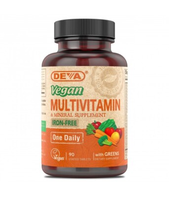 Deva Multivitamin and Mineral Vegan 90 Tabs ONE DAILY w/Iron EXP 03/2027