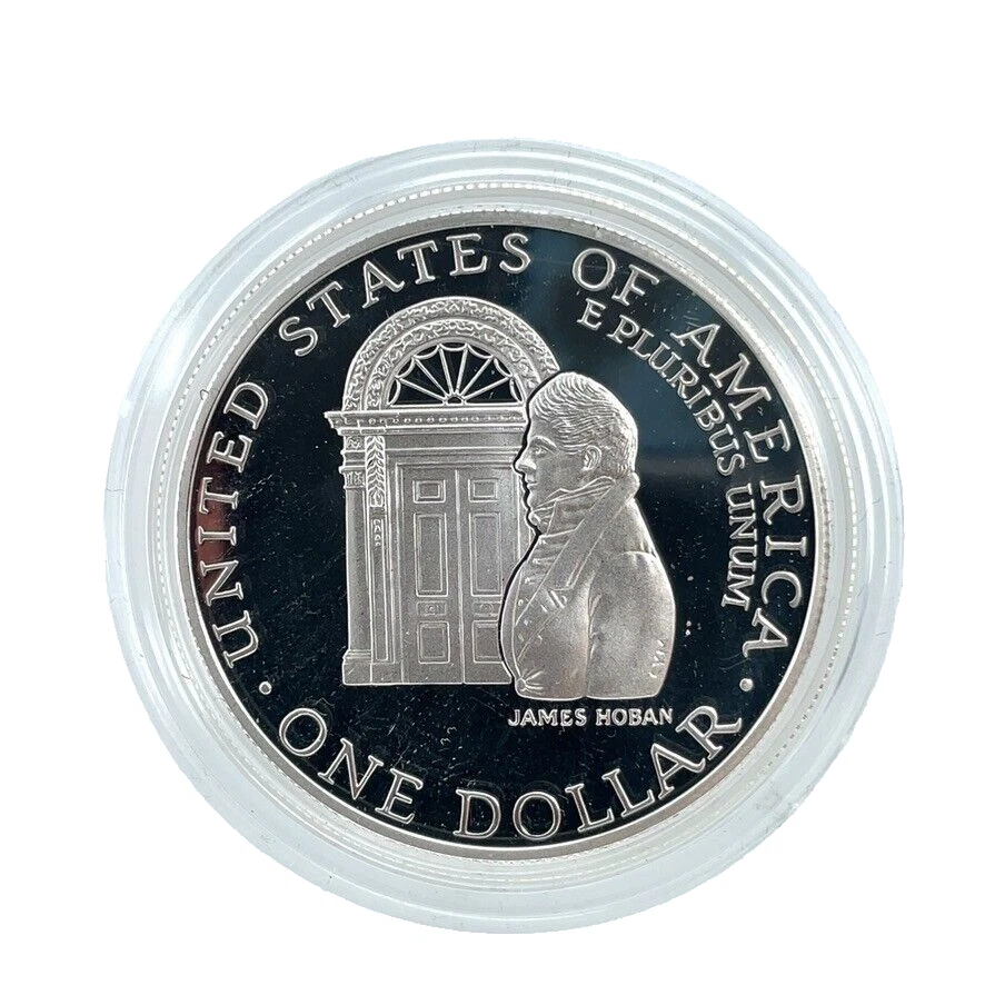 1992 W White House 90% Silver Proof Commemorative Dollar in Capsule - Image 2 of 4