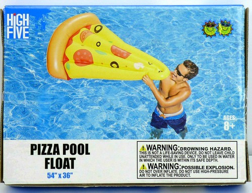 Flotador inflable gigante High Five para piscina de pizza 54" x 36" - Imagen 4 de 5