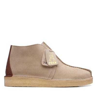 Clarks Originals Mens Trek Hi 50 Beige Suede Casual Boots Clarks Originals Mens Trek Hi 50 Beige Suede Casual Boots