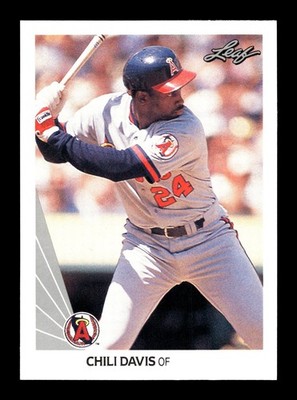 CHILI DAVIS   1990 Leaf Baseball #288 California Angels