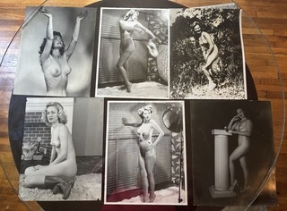 VINTAGE Erotica / Models / Pin Up Pictures Lot Of 6 B&W 11 X14 NO RESERVE