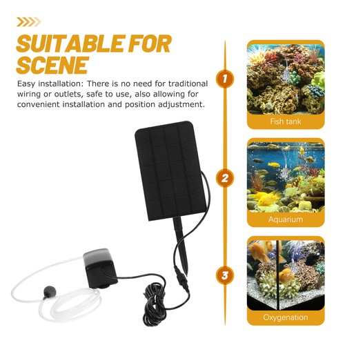 Solar Powered Outdoor Pond Aerator Fishing Air Aquarium - Picture 4 of 12