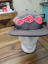 Naruto Shippuden Hat Red Cloud Snapback Anime Distressed