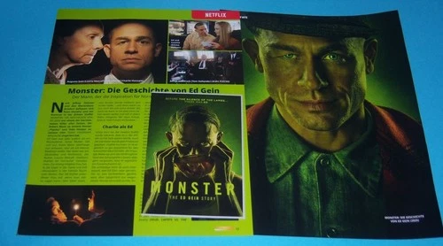Charlie Hunnam shirtless 30 pc German Clippings Full Pages PinUp Monster Ed Gein