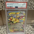 2024 Pokemon TCG - Surging Sparks Pikachu ex 57/191 Holo UR - PSA 8