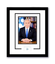 Benjamin Netanyahu Autographed Signed Framed Photo Israel Prime Minister ACOA