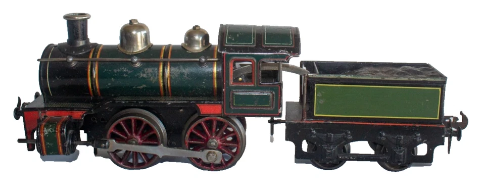 1910-1915 Carette 1-gauge Clockwork Locomotive w/ Tender - Image 3 of 4