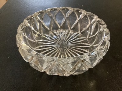Small Thick Clear Glass Dish Round Candy Dish