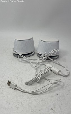 Sanyun SW-102 White Stereo 2.0 Channel Wired Multimedia Speaker Not Tested