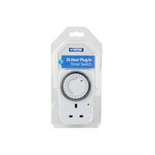 Timer Switch Standard 24 Hour Segment Timer Light Switch White UK Plug S24HTX2