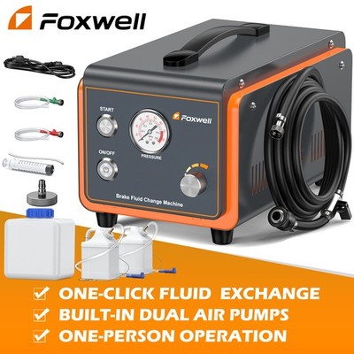 FOXWELL RT1000 Brake Fluid Bleeder Kit Vacuum Pressure Tool Brake Fluid Exchange