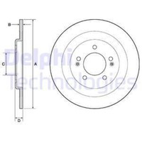 Delphi 2X Bremsscheibe Hinten Ø300 Mm Voll Lackiert Beschichtet FüR Hyundai I40