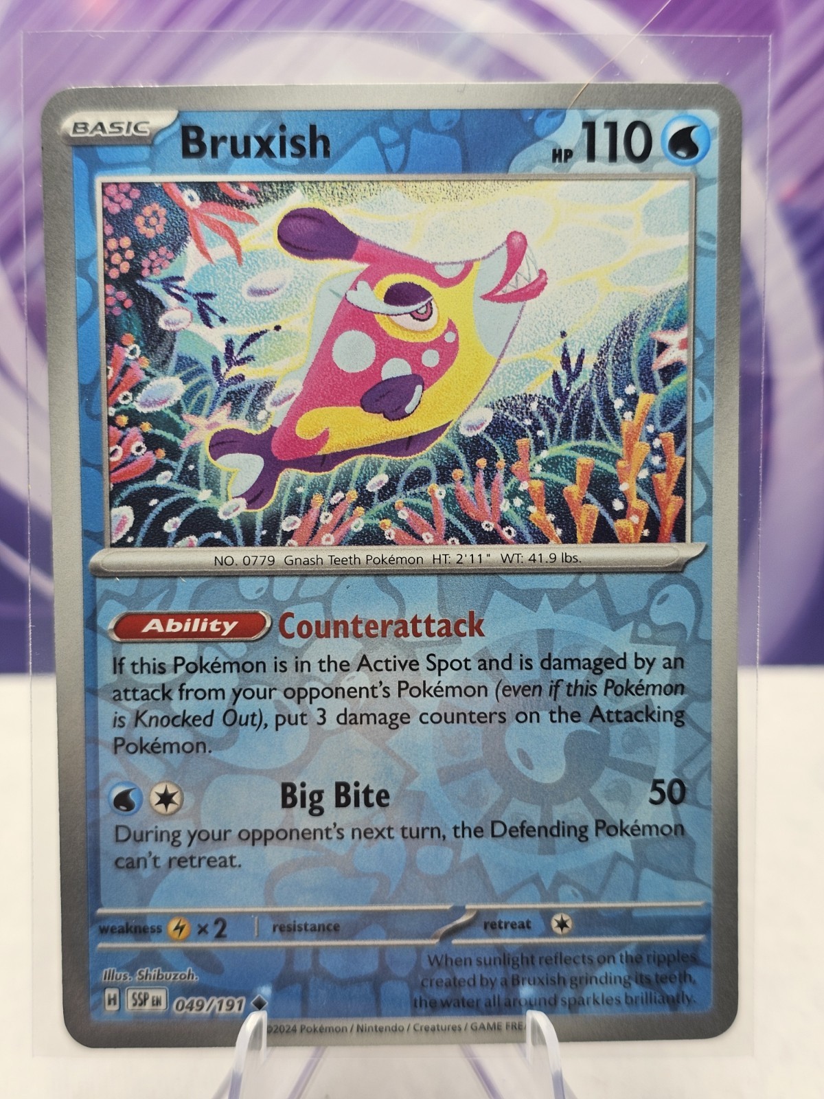 Bruxish 049/191 Uncommon Surging Sparks Pokemon Reverse Holo NM