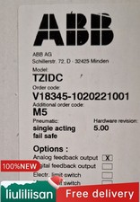 V18345-1020221001 NEW ABB V183451020221001 Valve Positioner